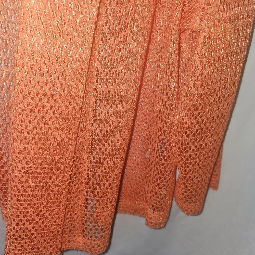 Ruby Rd. Orange Open-Knit Sweater - Picture 3 of 4